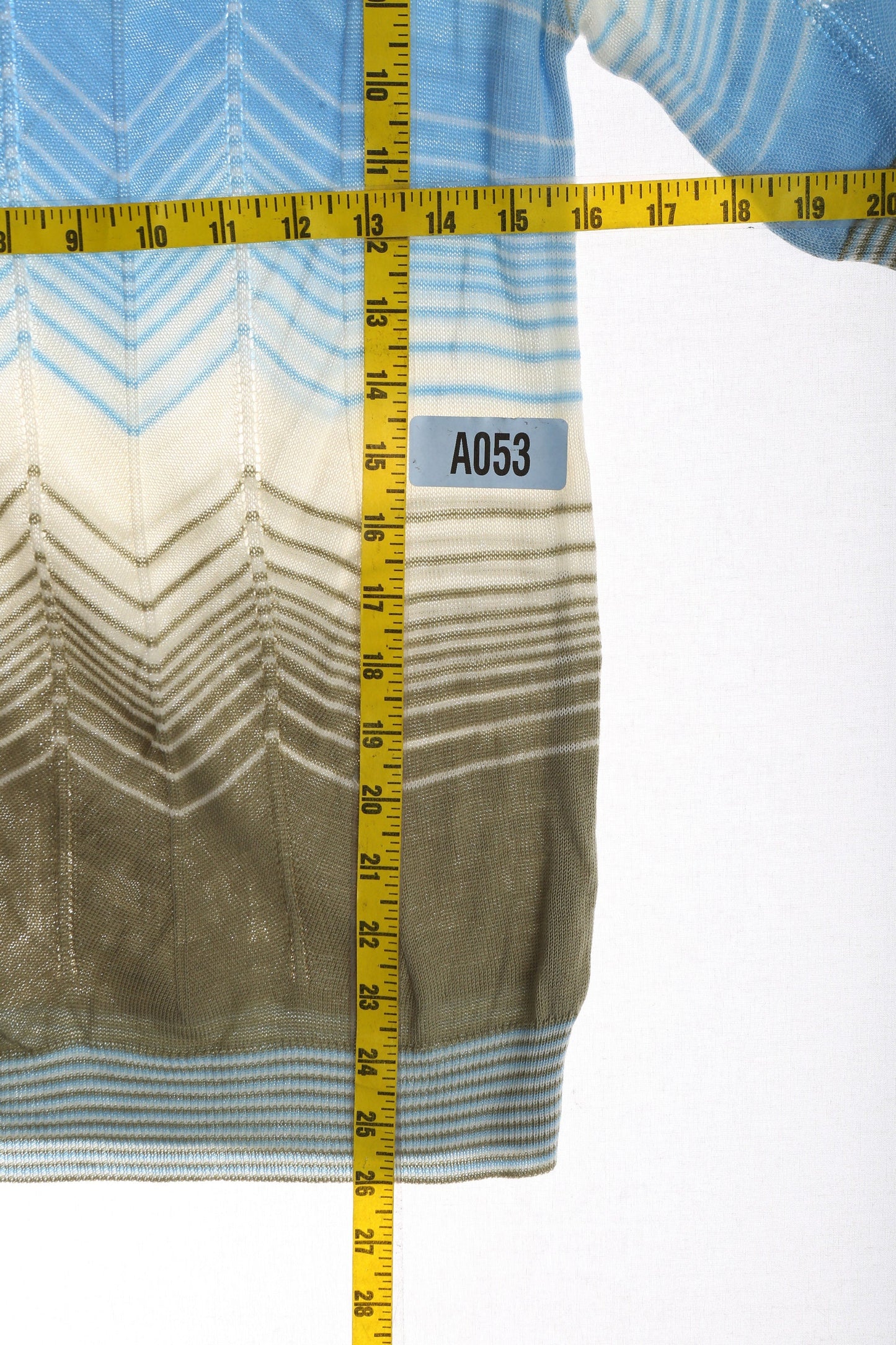 80s Women Crew Neck Acrylic Top / Multicolored / Striped
