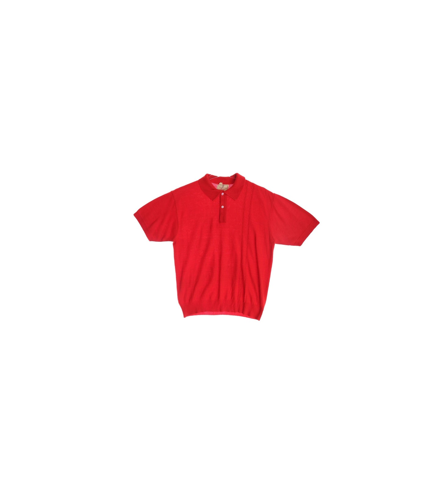 Vintage Men Red Polo Shirt by Glasgo May Co. / Estimated era: 50s - 60s