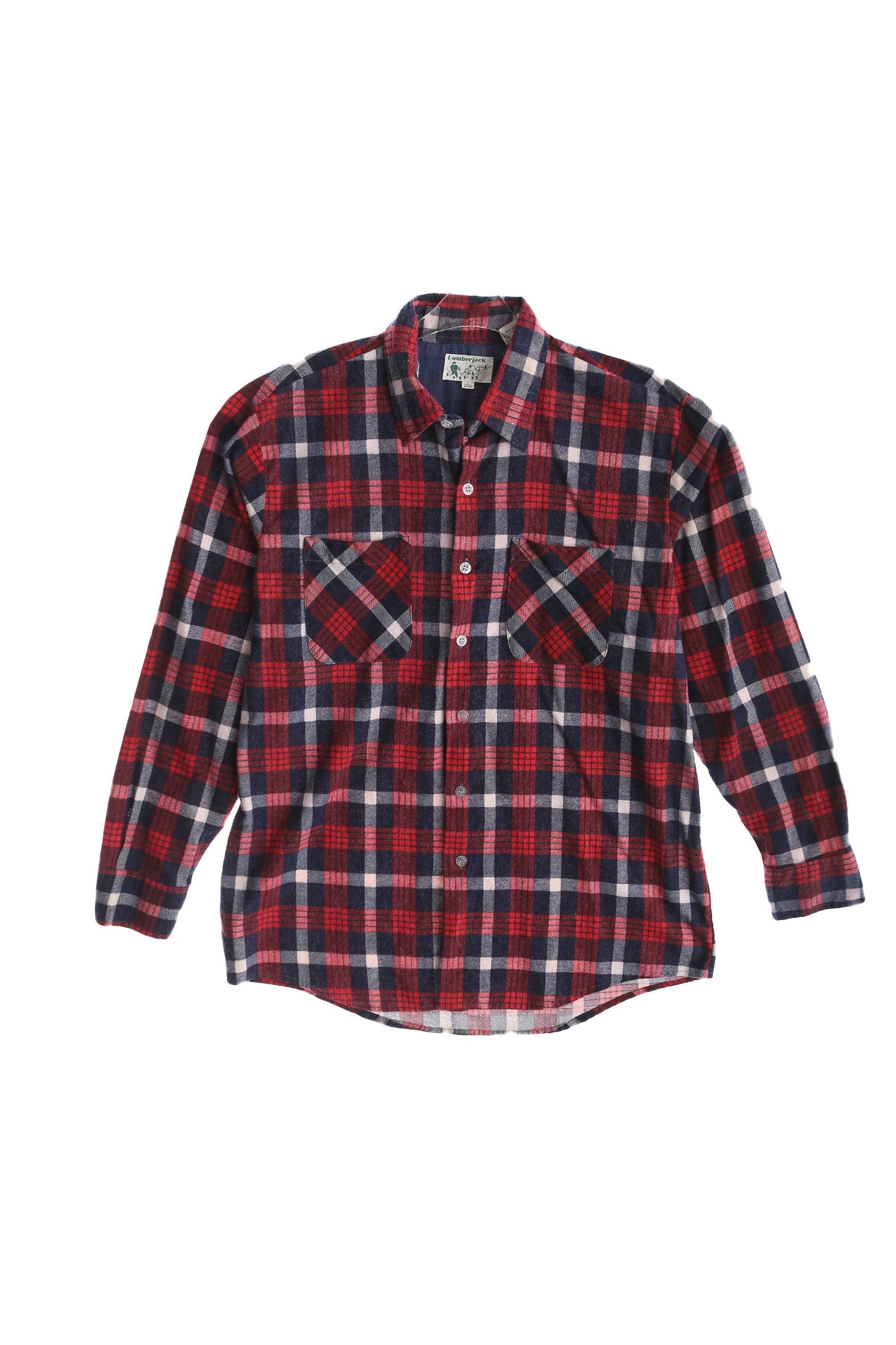 Vintage Men's Red Plaid Flannel Shirt by Lumberjack / Era 1970's - 1980's