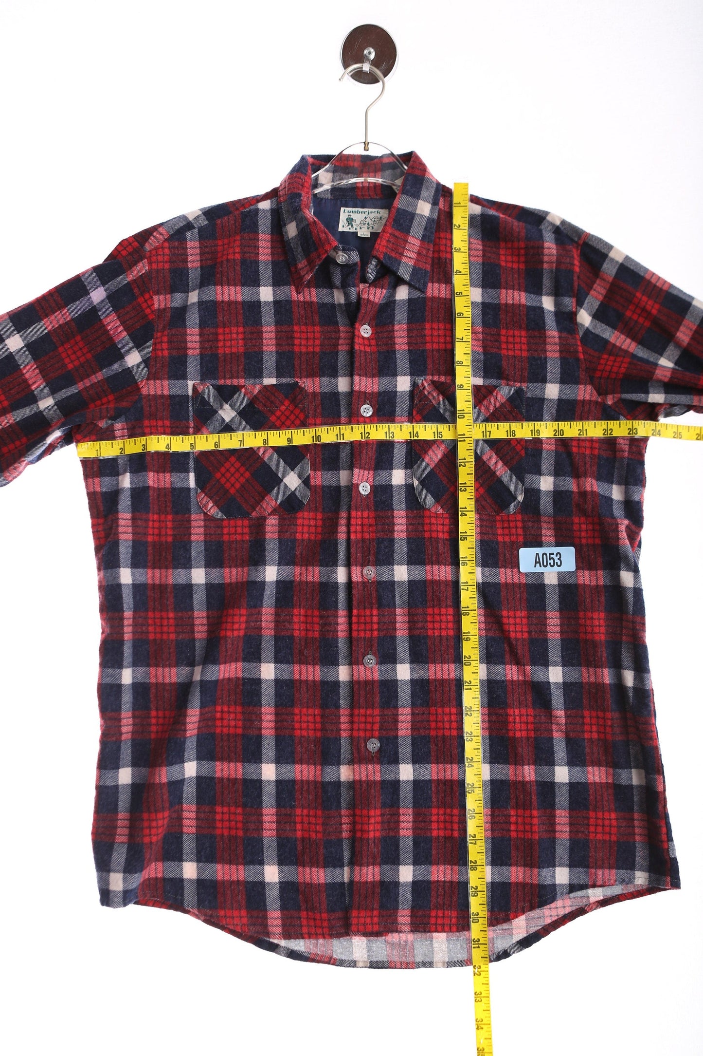 Vintage Men's Red Plaid Flannel Shirt by Lumberjack / Era 1970's - 1980's