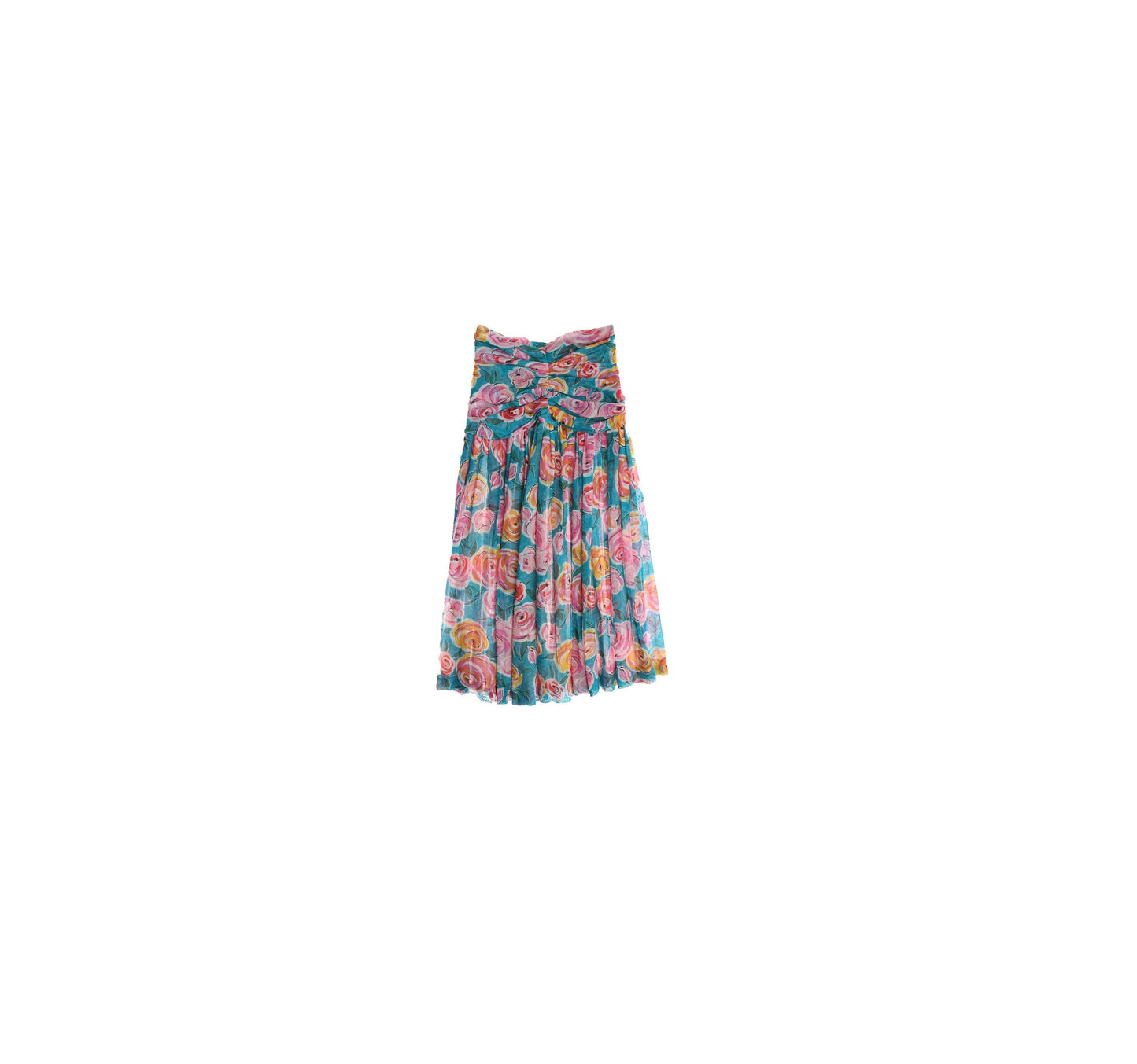 Vintage Women Floral Print Pink Summer Dress