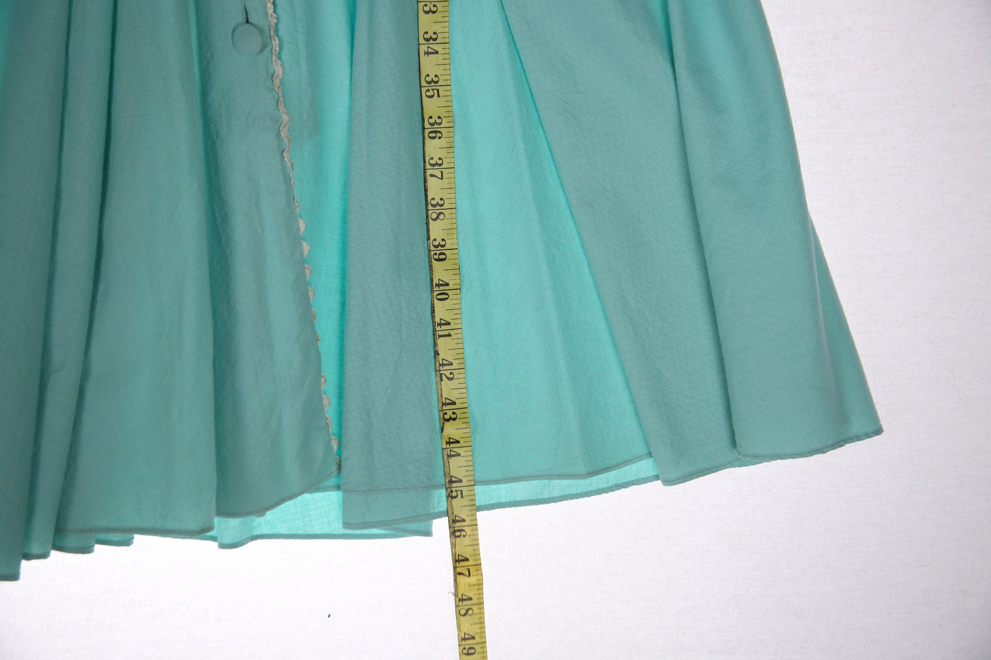 1950's Women Green Button Down Casual Dress