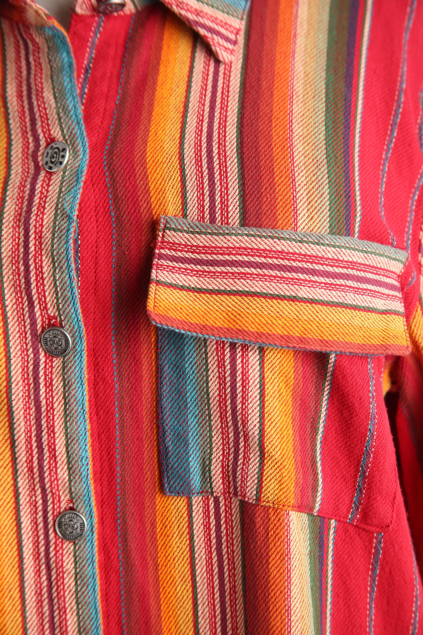 Women's Red Long Mexican Blanket Print Dress