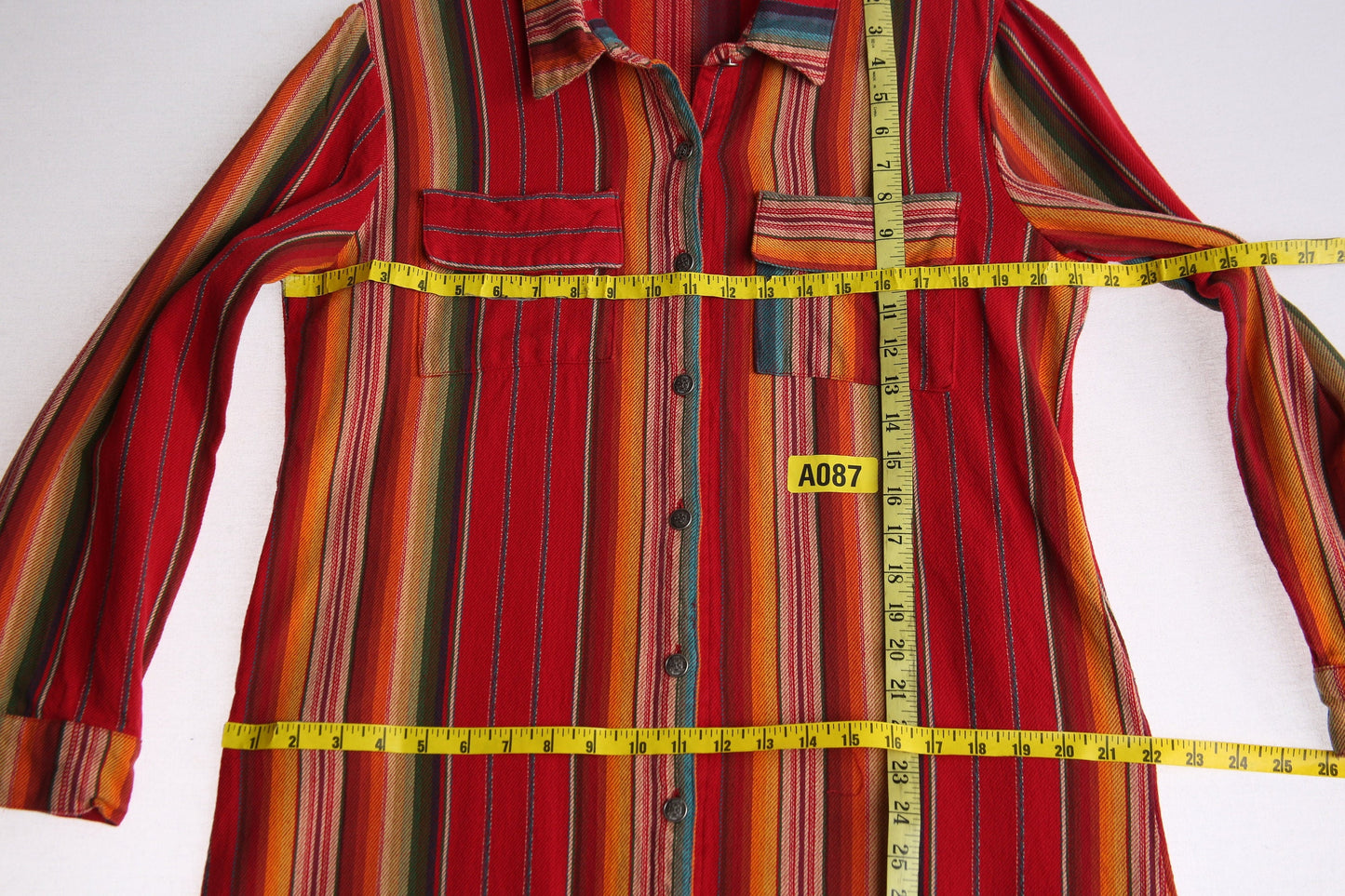 Women's Red Long Mexican Blanket Print Dress