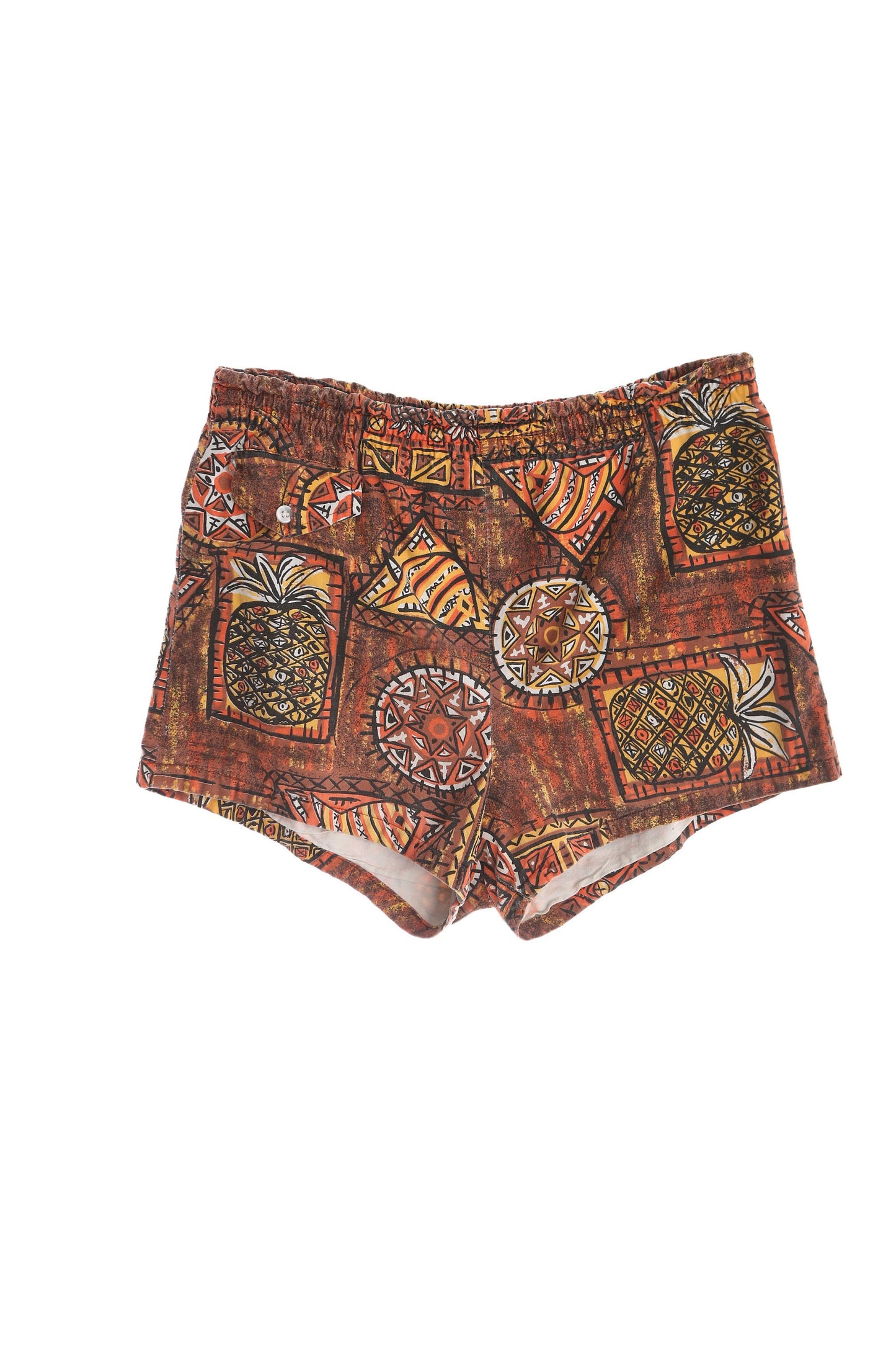 Vintage Men Hawaiian Print Shorts