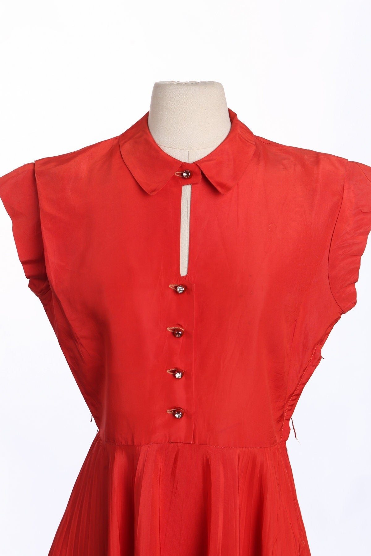 1950's Women Red Casual Dress - Sue Brett
