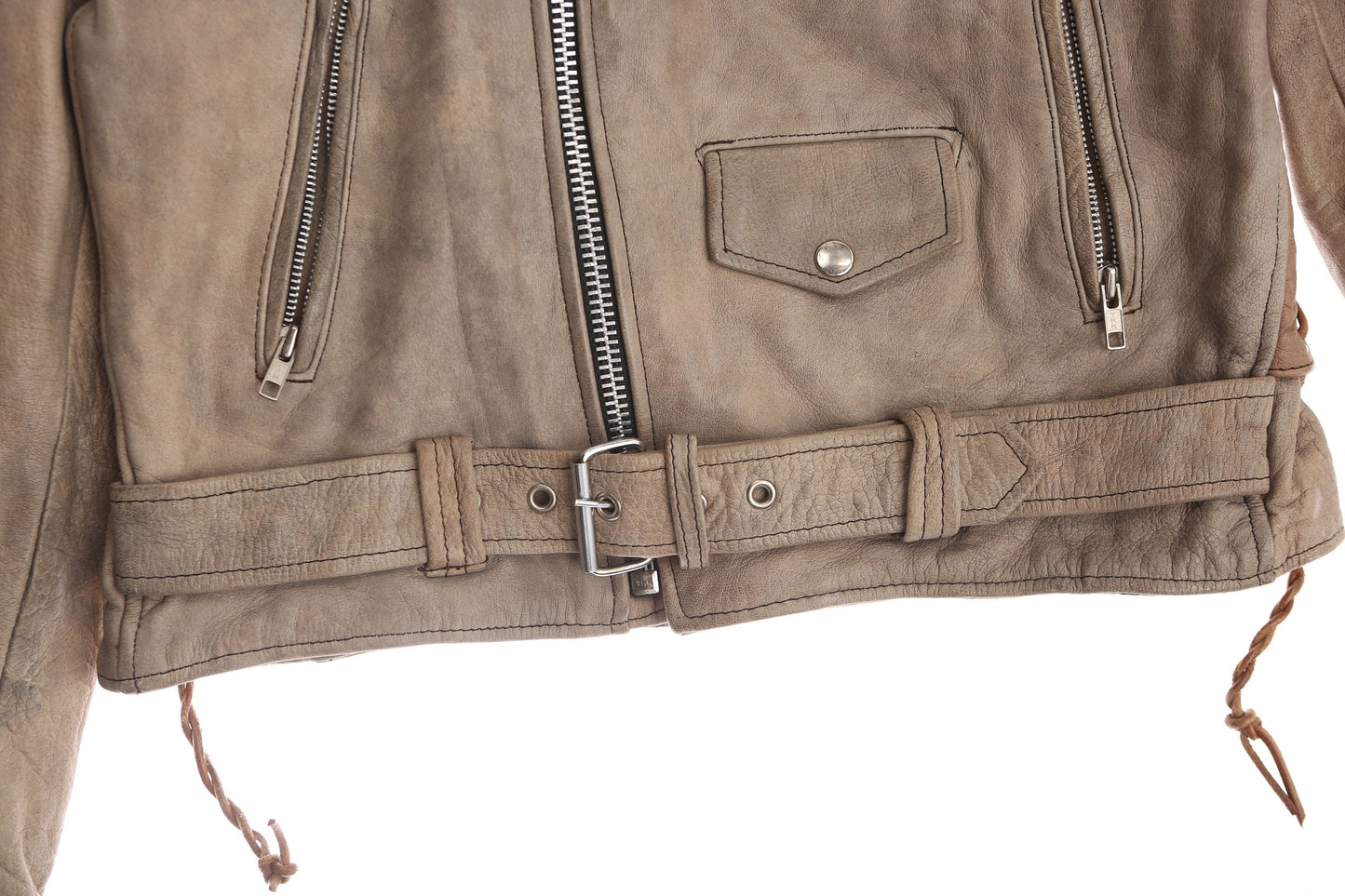 Vintage Men's Brown Biker Leather Jacket