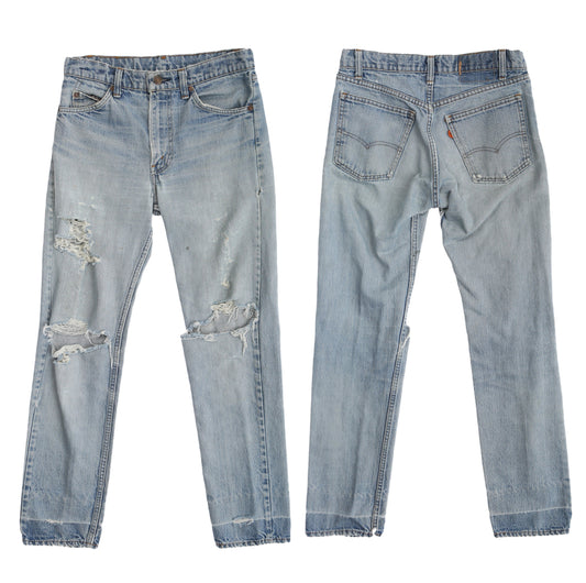 Vintage Levi's Distressed Denim Pants / Orange Tab