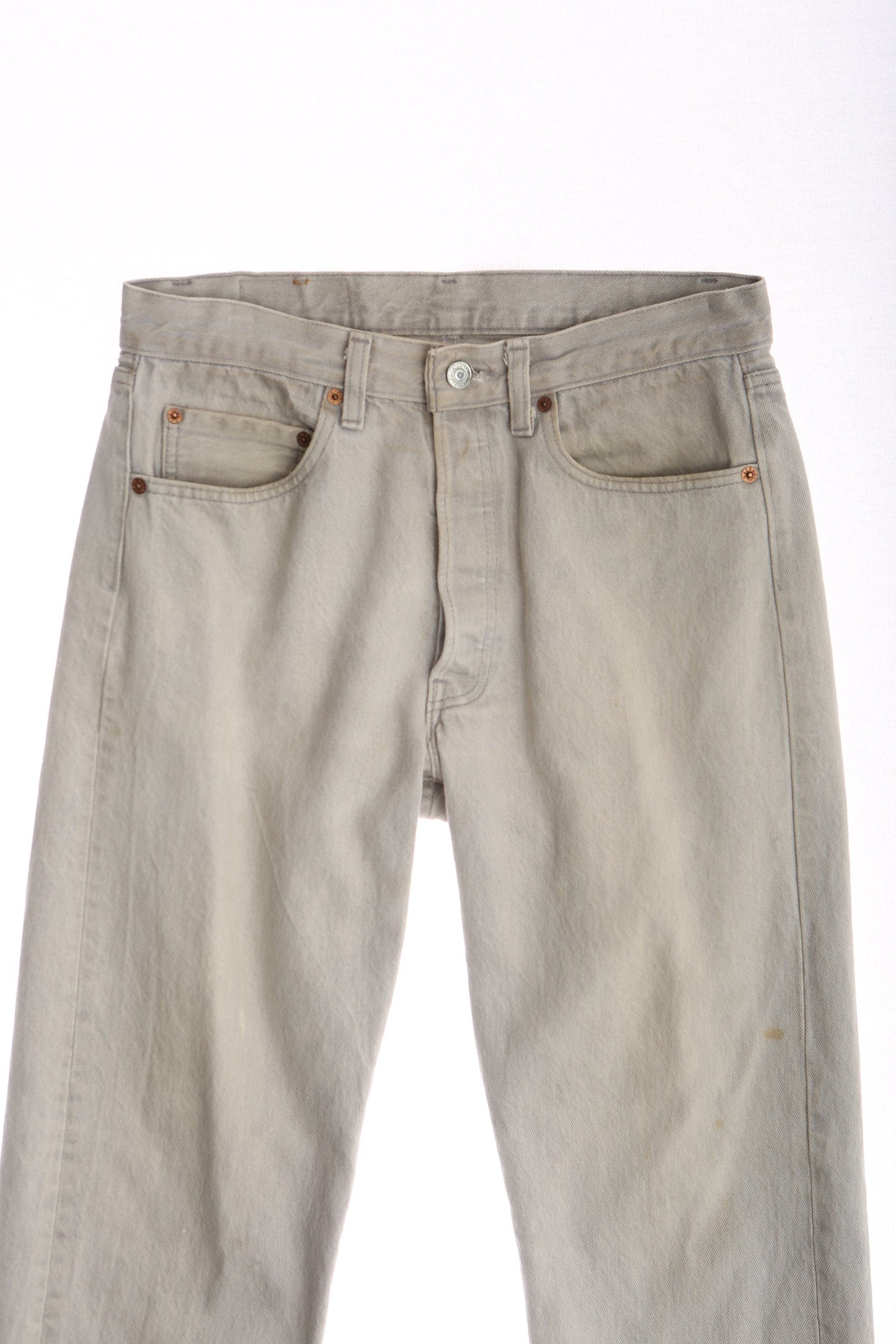 Vintage 501 Light Gray Levi's Denim Pants / Era 1980's - 1990's