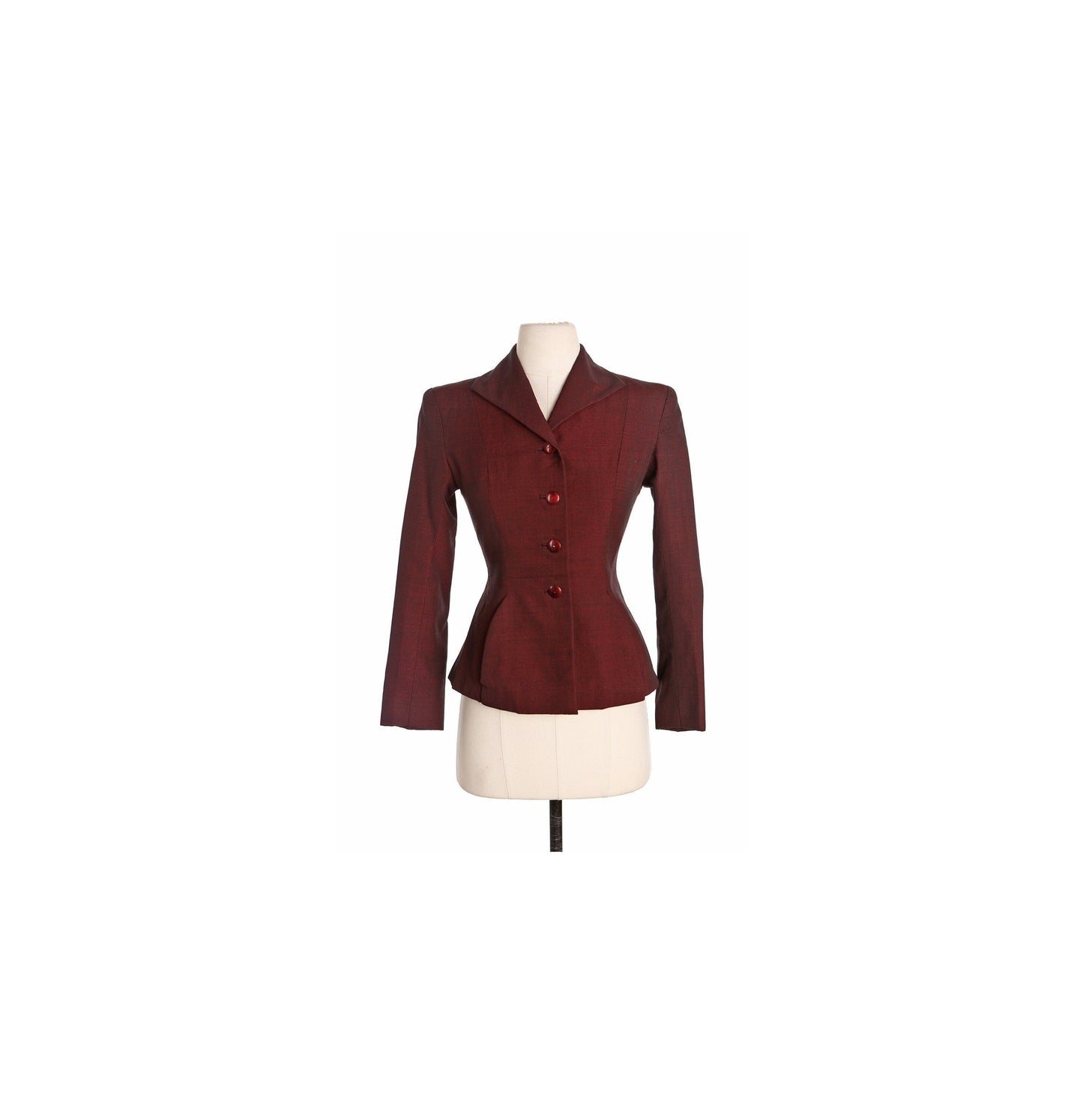 1940s Women Red Casual Button Up Jacket