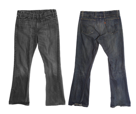 Vintage Levi's Bell Bottom Pants / Orange Tab / Dark Wash