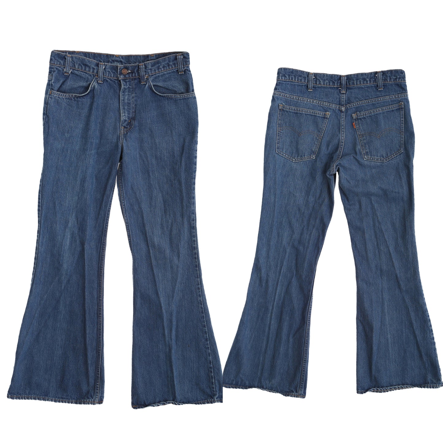 Vintage Levi's Denim Bell Bottom Pants / Orange Tab / 517 / Era 1970's