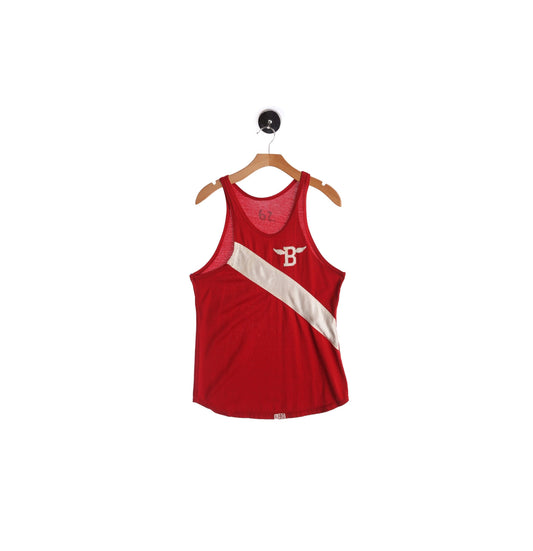 Vintage Track and Field Red Jersey with B Wings Patch - Era 40's - 50's