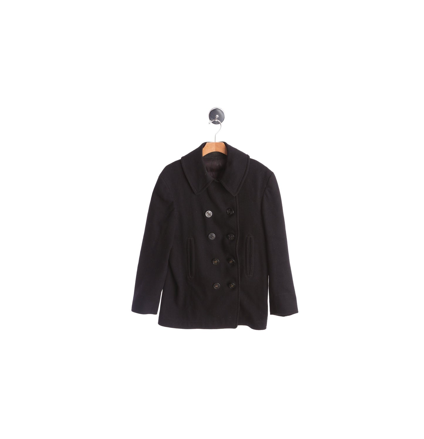 Vintage Men Navy Peacoat - Era 70s - 80s