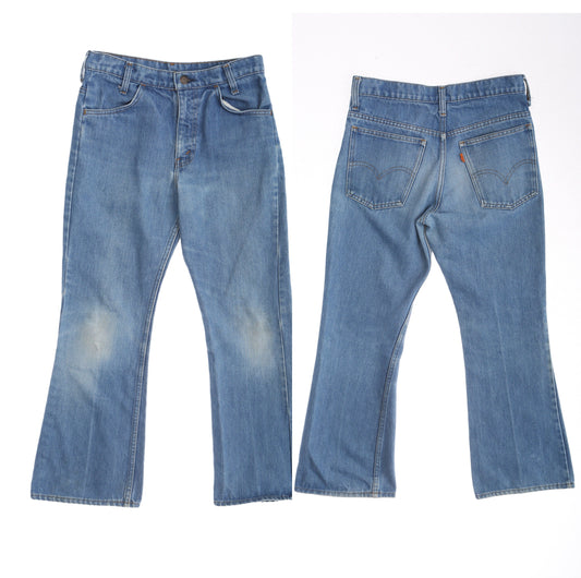 Vintage Levi's Bell Bottom Pants / Denim / 1970s - 1980s / Medium Wash