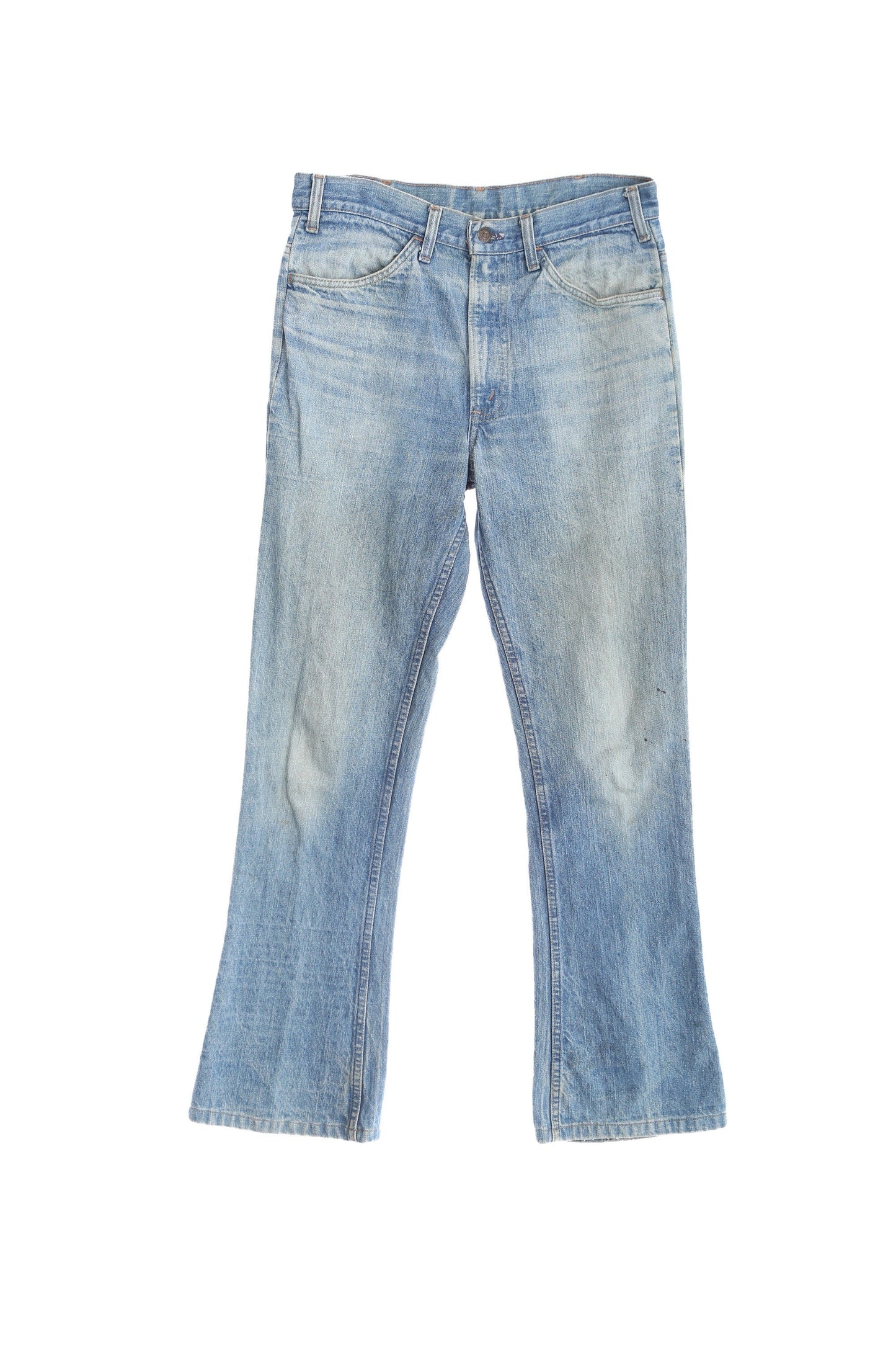 Vintage Levi's Bell Bottom Pants / Orange Tab / Made in USA / Era 1970's - 1980's / Denim / Light Wash