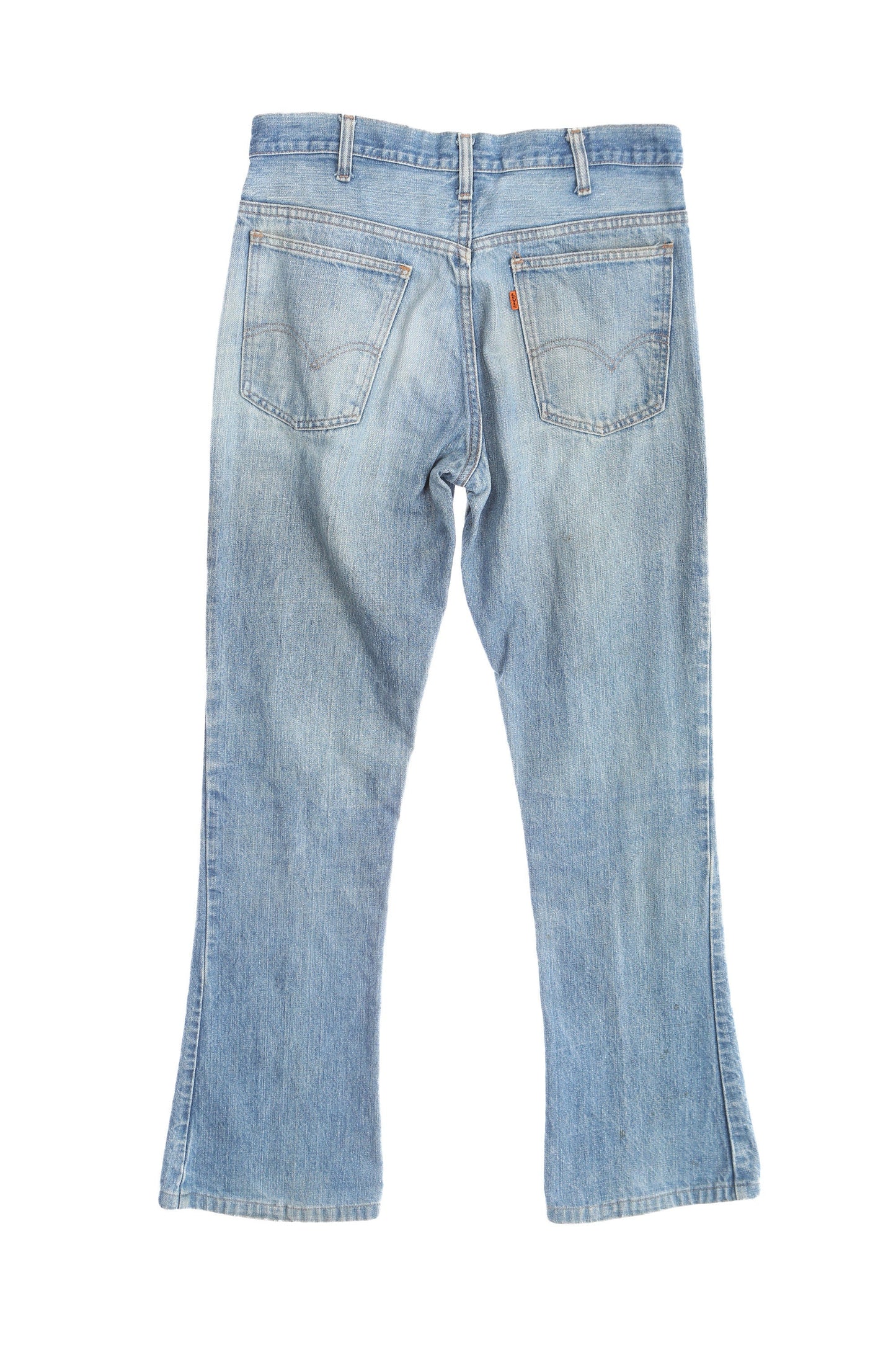Vintage Levi's Bell Bottom Pants / Orange Tab / Made in USA / Era 1970's - 1980's / Denim / Light Wash
