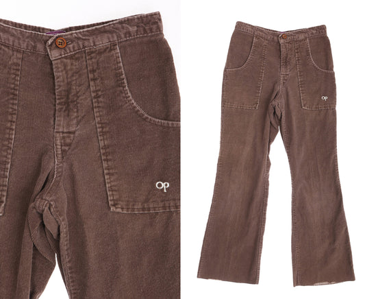 Vintage Op Pants / Corduroy / Bell bottom / 1970s - 1980s