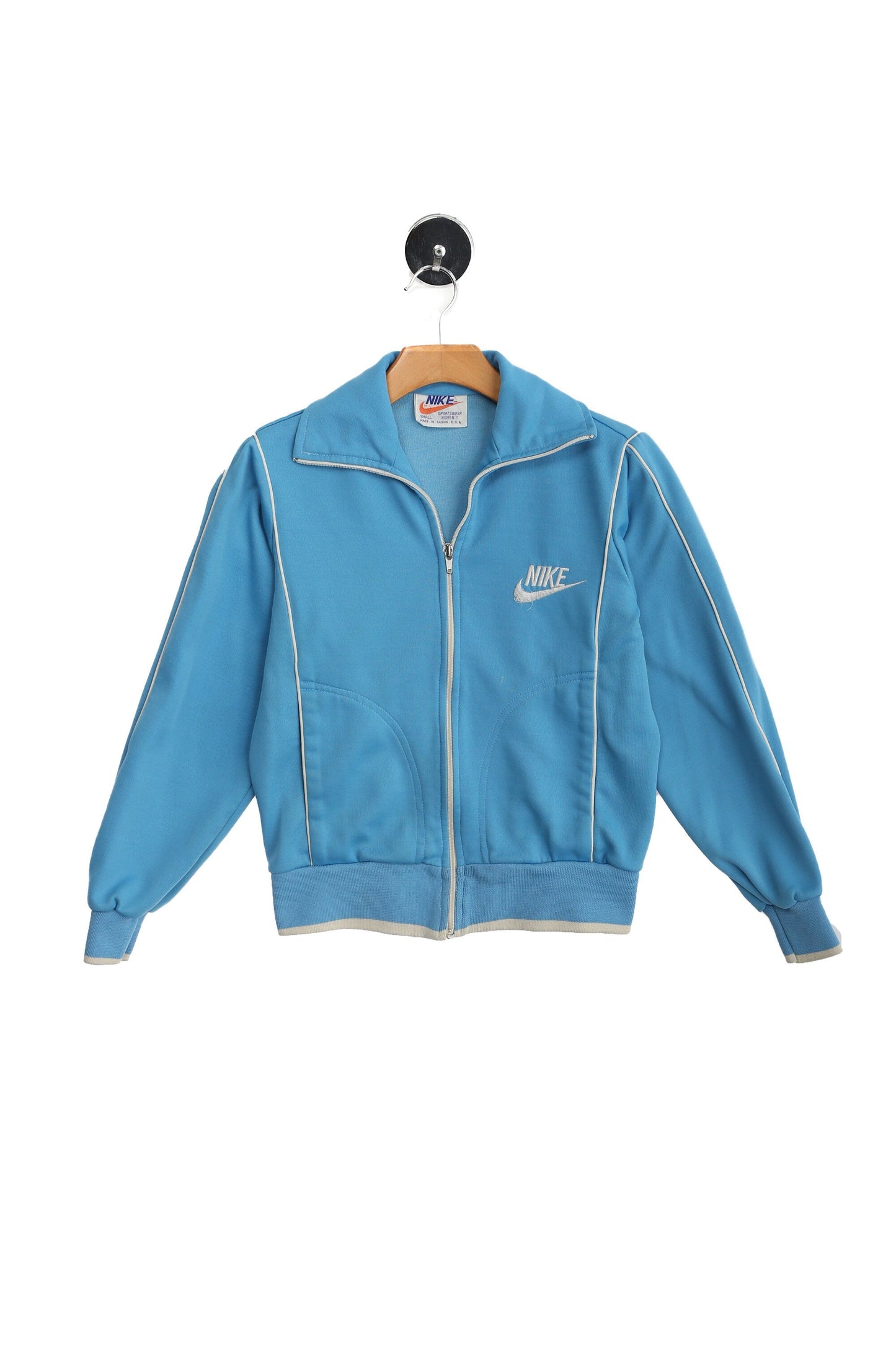 Vintage Nike Blue Jogging Jacket - Orange Fly / Era 1970's - 1980's