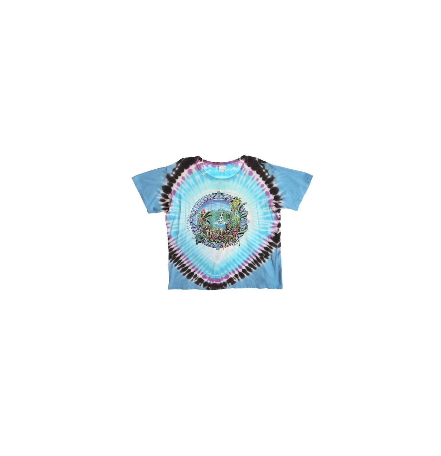 Vintage tie Dye Graphic T-shirt - Nature's Vanishing Rainforest Print