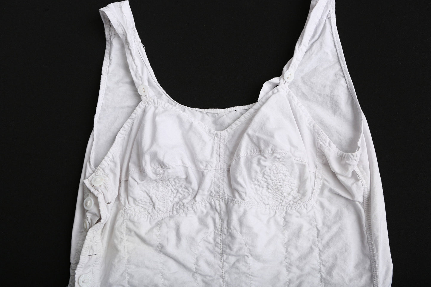 Vintage Women White Underwear / Body Suit / Leotard - Era 1940's - 1950's