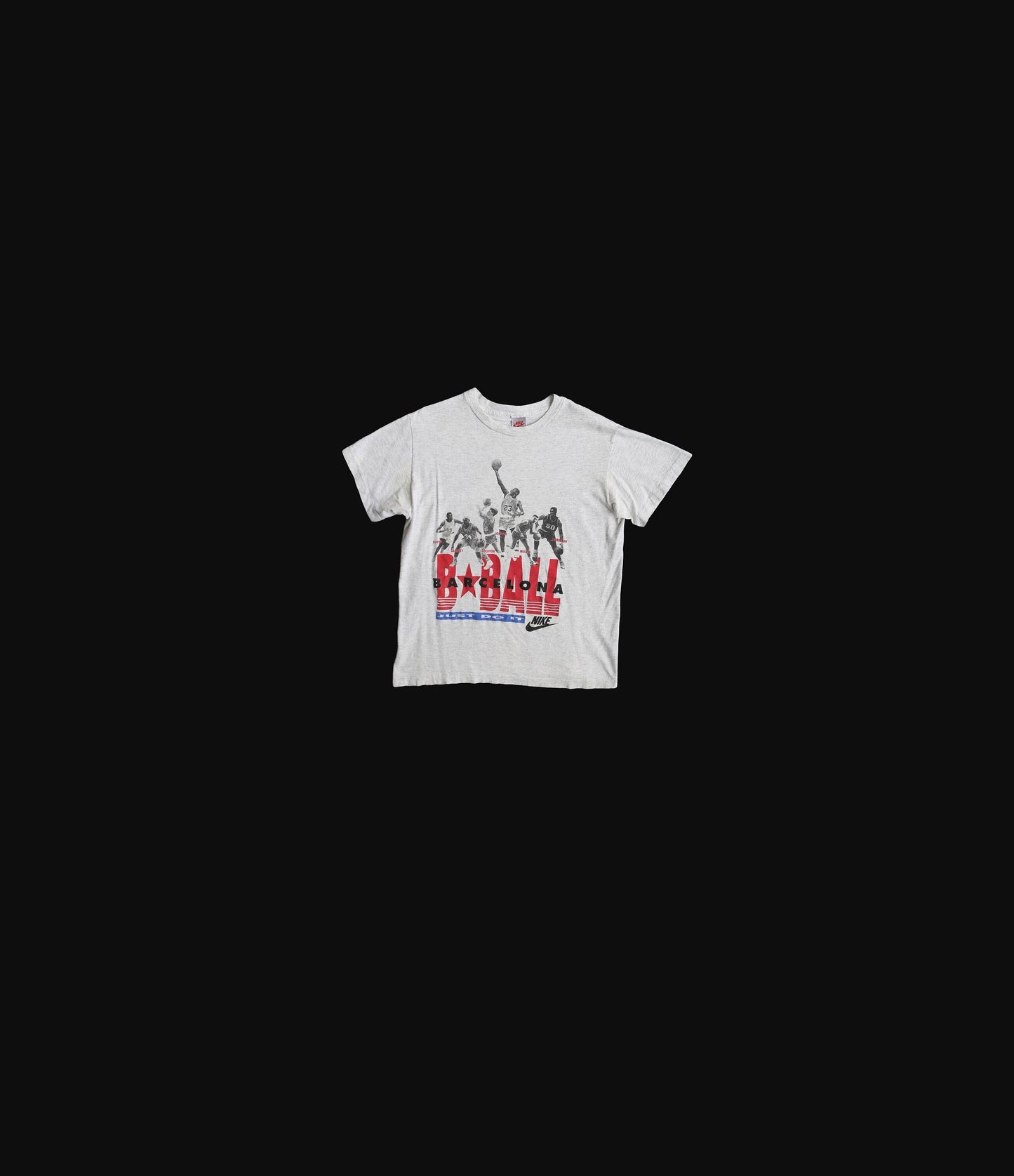 Vintage Nike Basketball Graphic T-shirt with Barcelona B Ball Just Do It