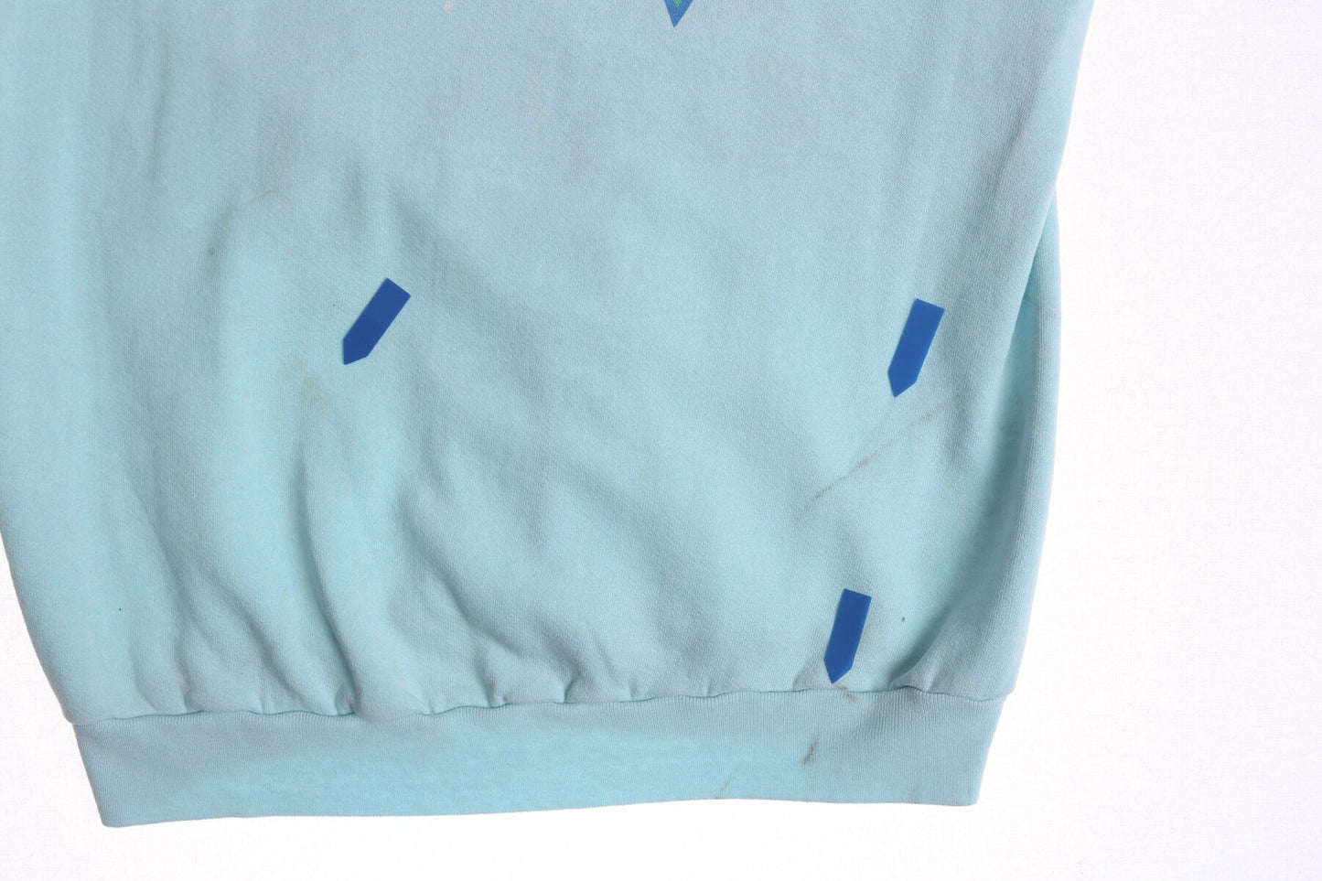 Vintage Coca Cola Blue Graphic Sweatshirt with Beach Surfing Print