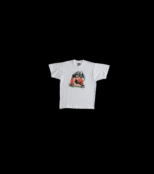 Vintage Xenozoic Tales White Graphic T-shirt by Mark Chultz 1988