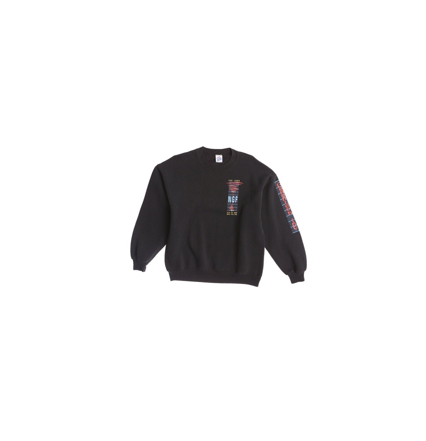 1992 Never Growth Factor Print Black Sweatshirt