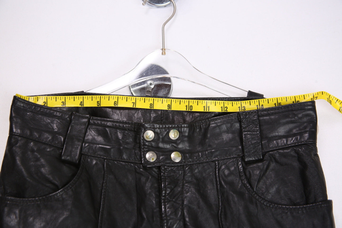 Vintage Men's Black Leather Pants by Brooks - Estimated Era 1970's - 1980's