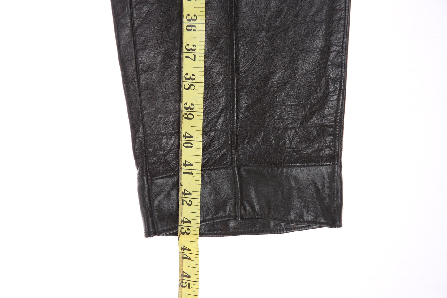 Vintage Men's Black Leather Pants by Brooks - Estimated Era 1970's - 1980's