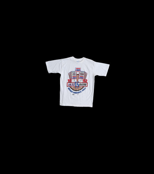 Vintage Basketball Graphic T-shirt / 1992 Jazz VS Blazers Playoffs