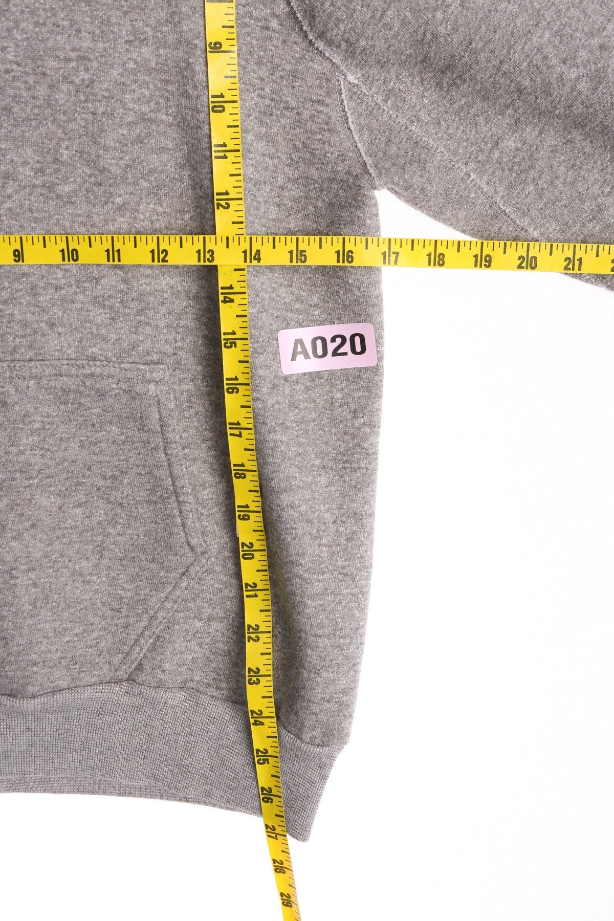 Vintage Gray Pullover Hoodie - No Print - Era 80s - 90s