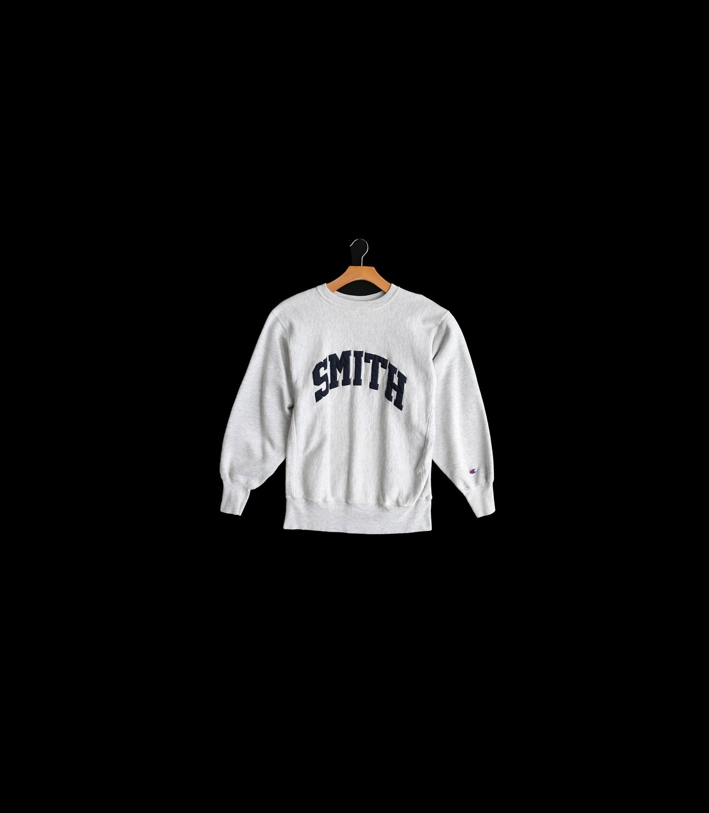 Vintage Champion crew Neck Gray Sweatshirt with Smith Print