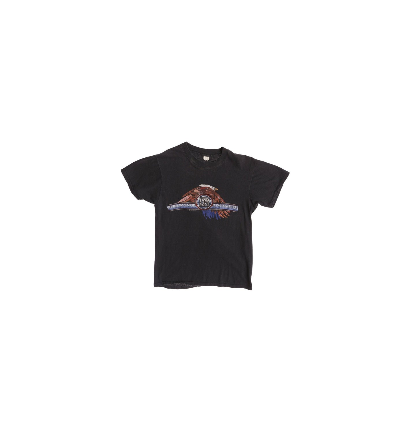 The Doobie Brother Rock Band Graphic Black T-shirt One Step Closer Fall Tour 1980