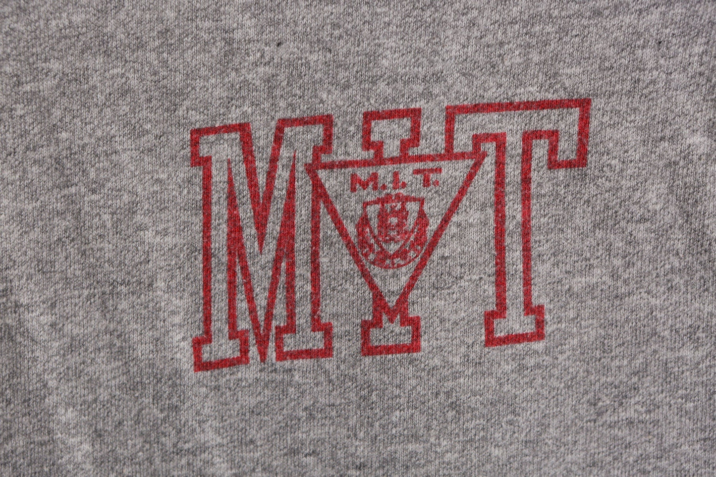 Vintage Champion Gray T-shirt with Red MIT University Print