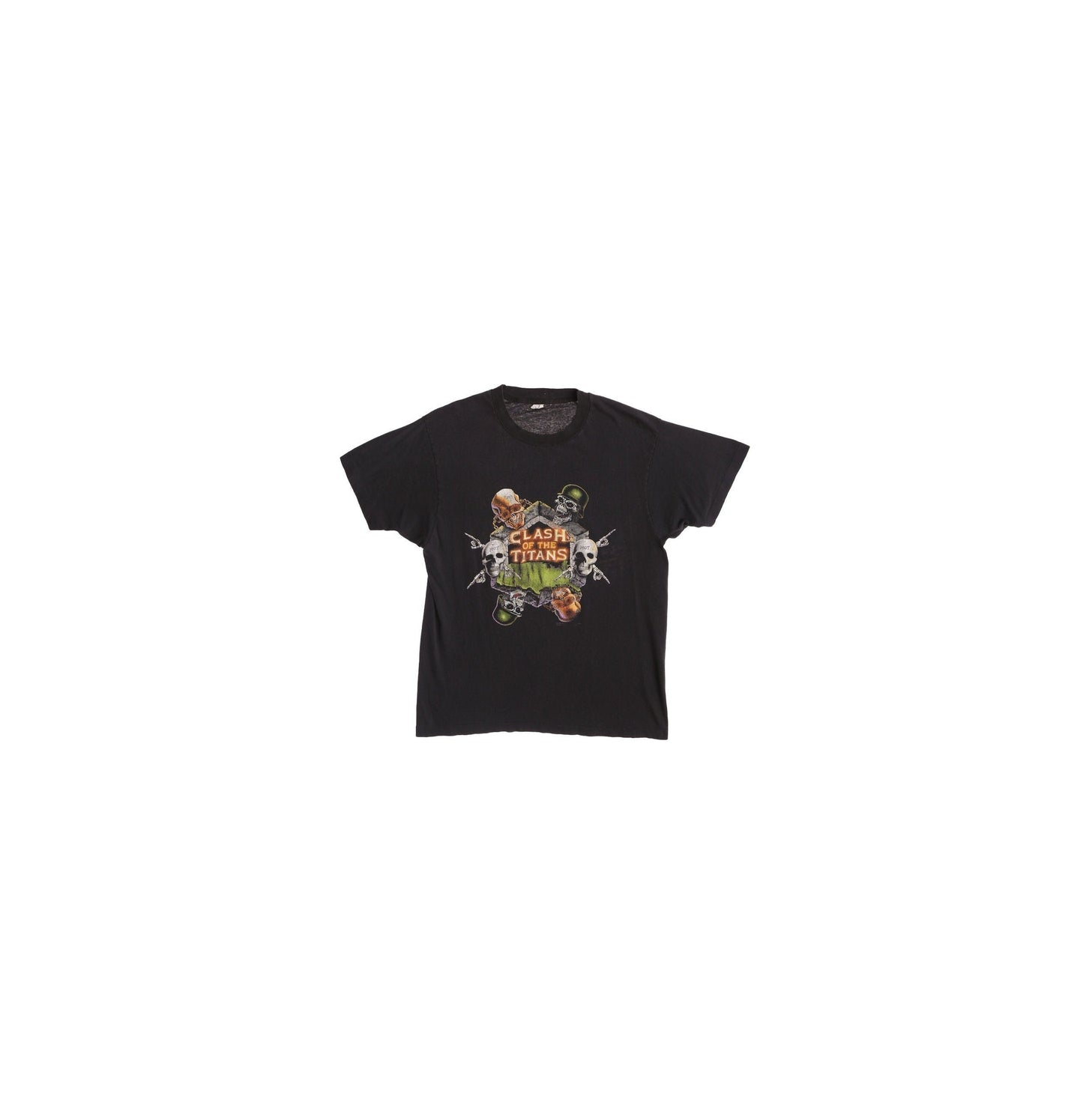 Clash of The Titans North American Tour 1991 Black Graphic Rock t-shirt