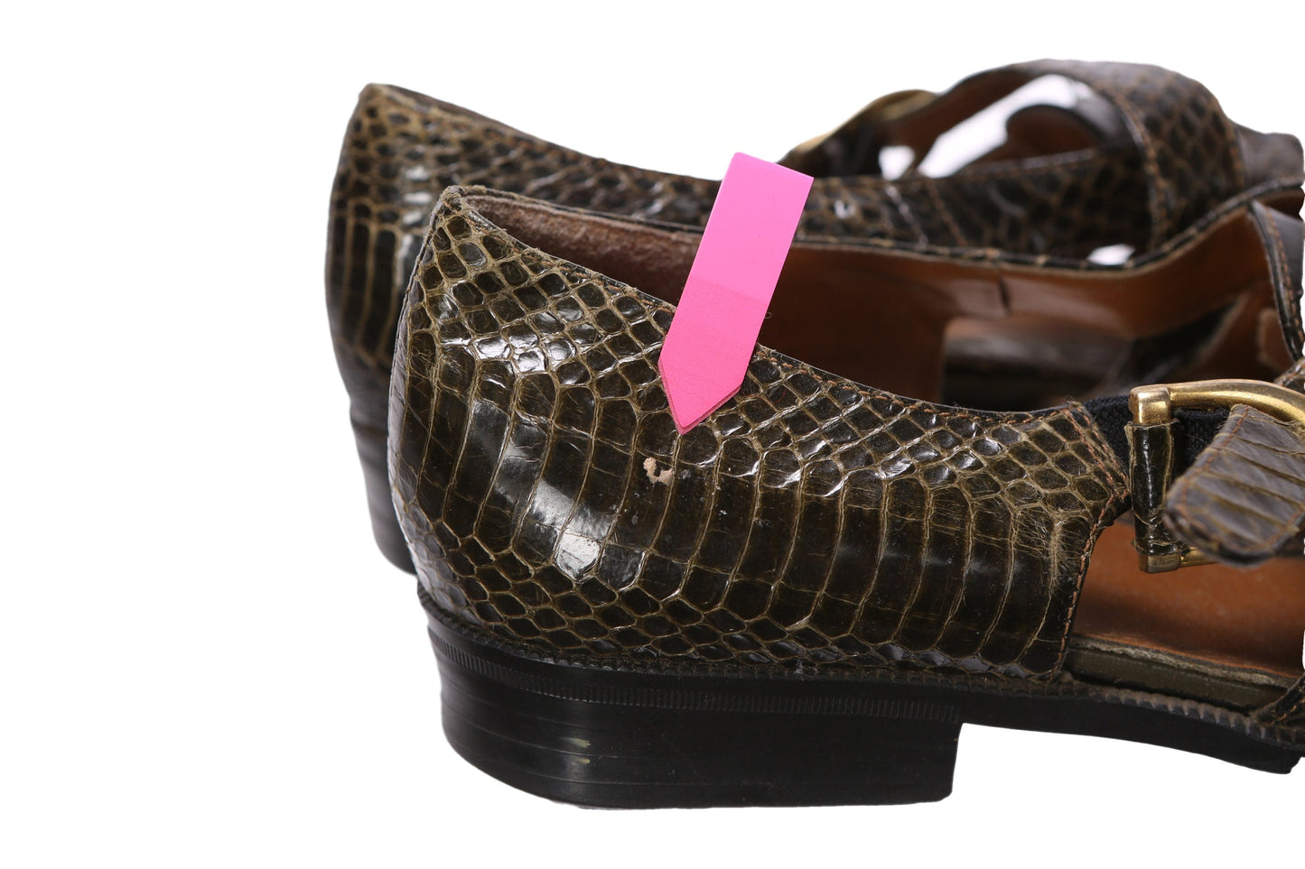 Men's Snakeskin Casual Leather Sandals by Giorgio Brutini