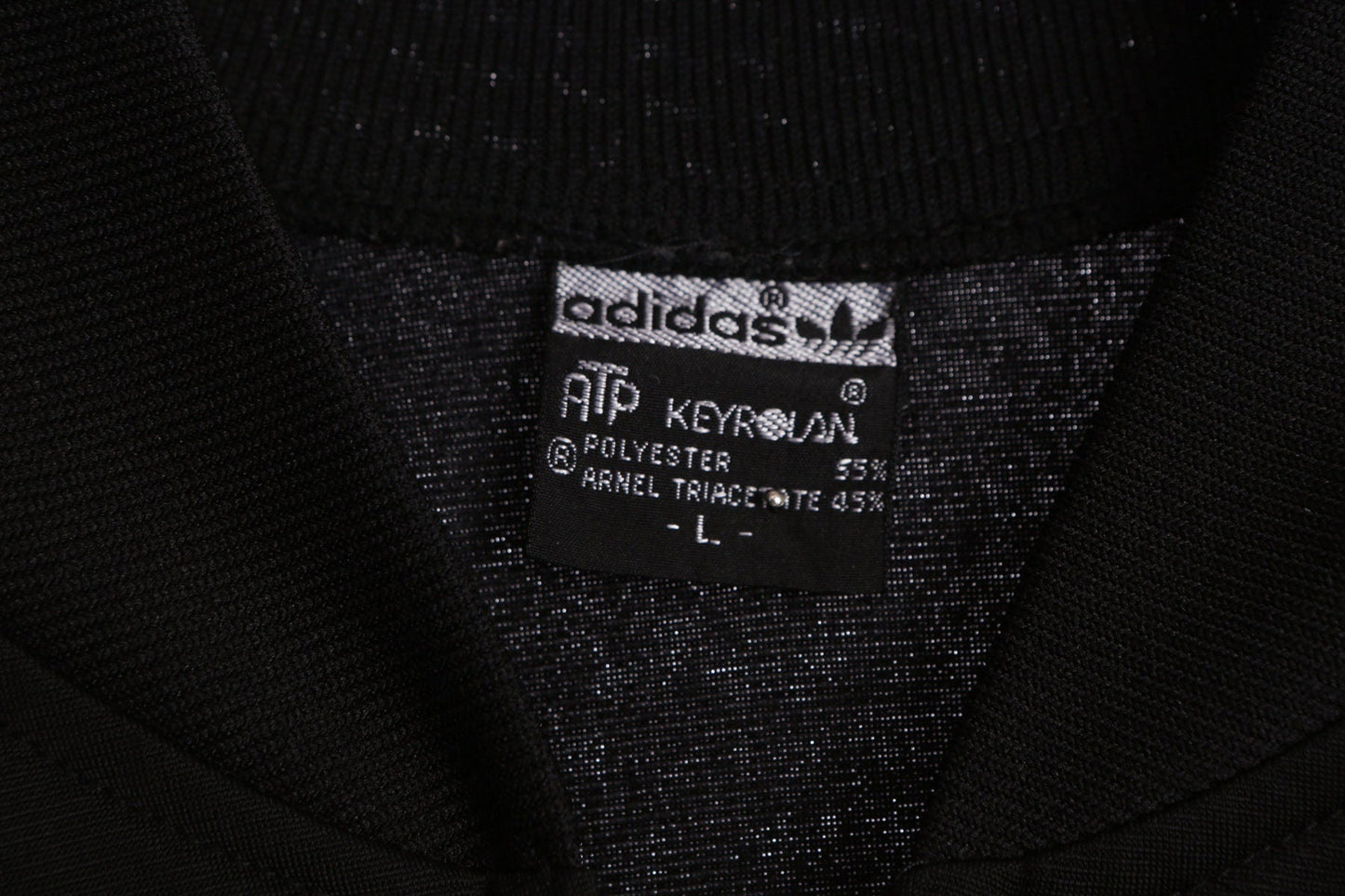 Vintage Adidas Black Jogging Top with Red Striped Sleeves