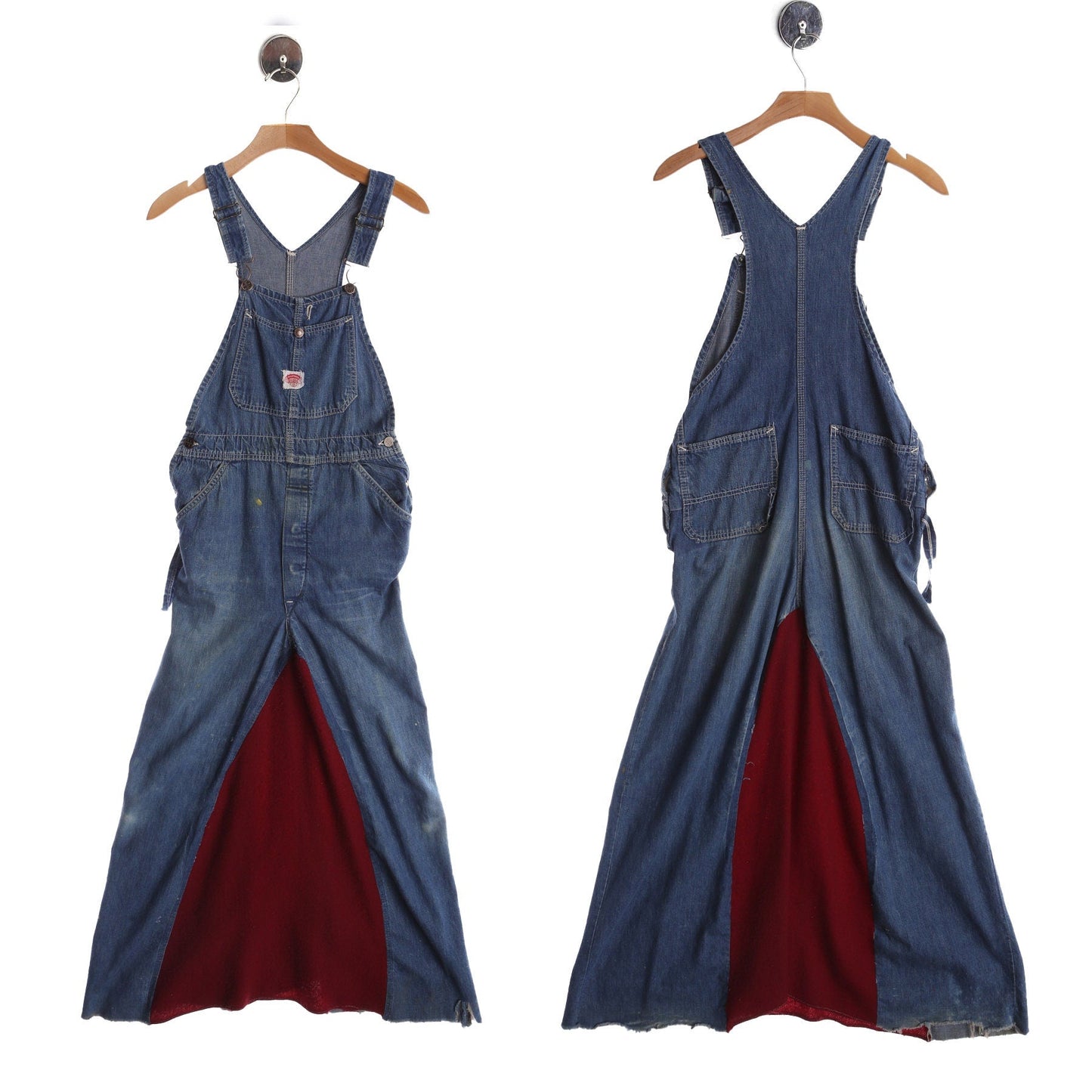 Vintage Overall Dress / 1970s / Costume Made