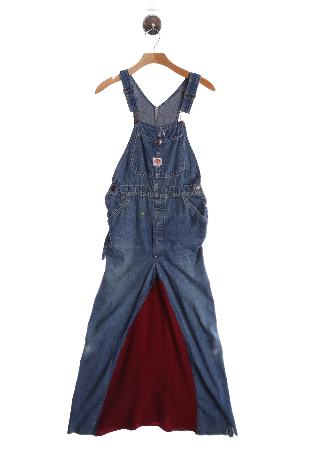 Vintage Overall Dress / 1970s / Costume Made