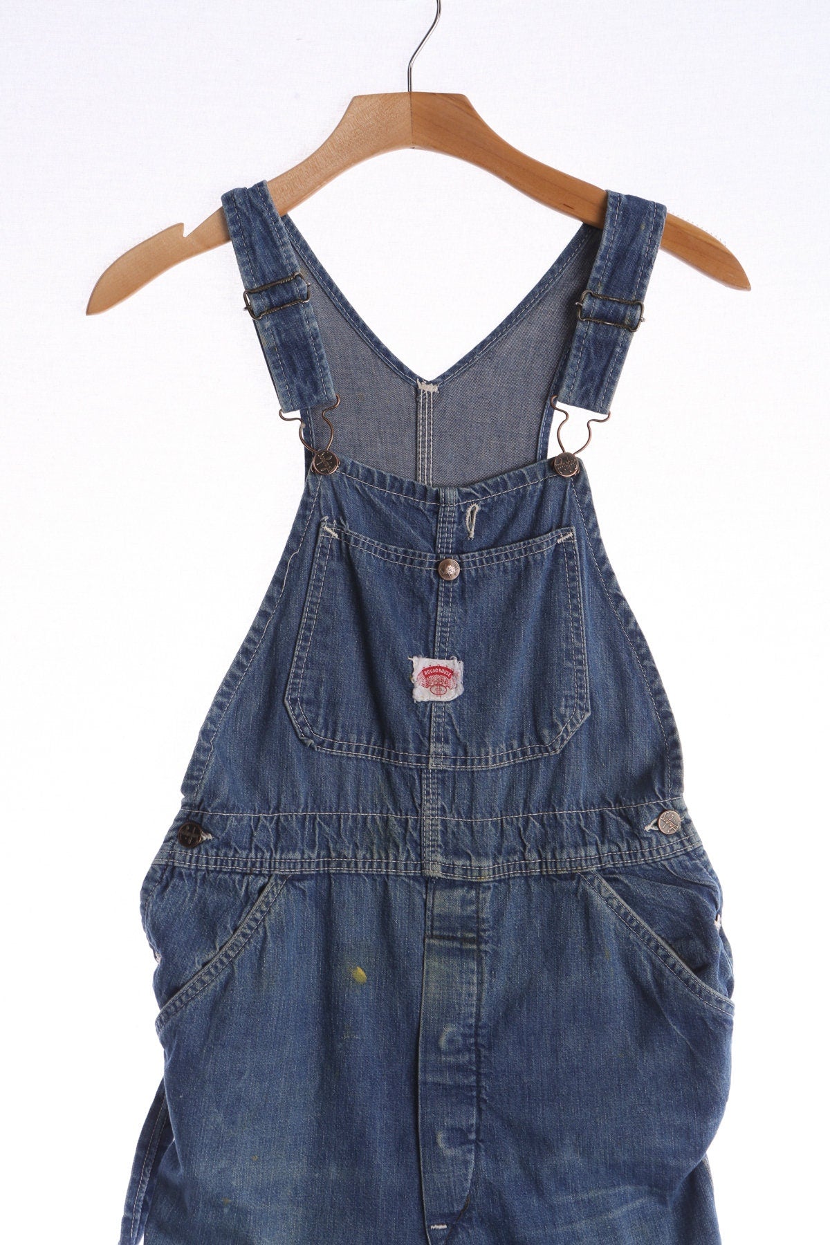 Vintage Overall Dress / 1970s / Costume Made