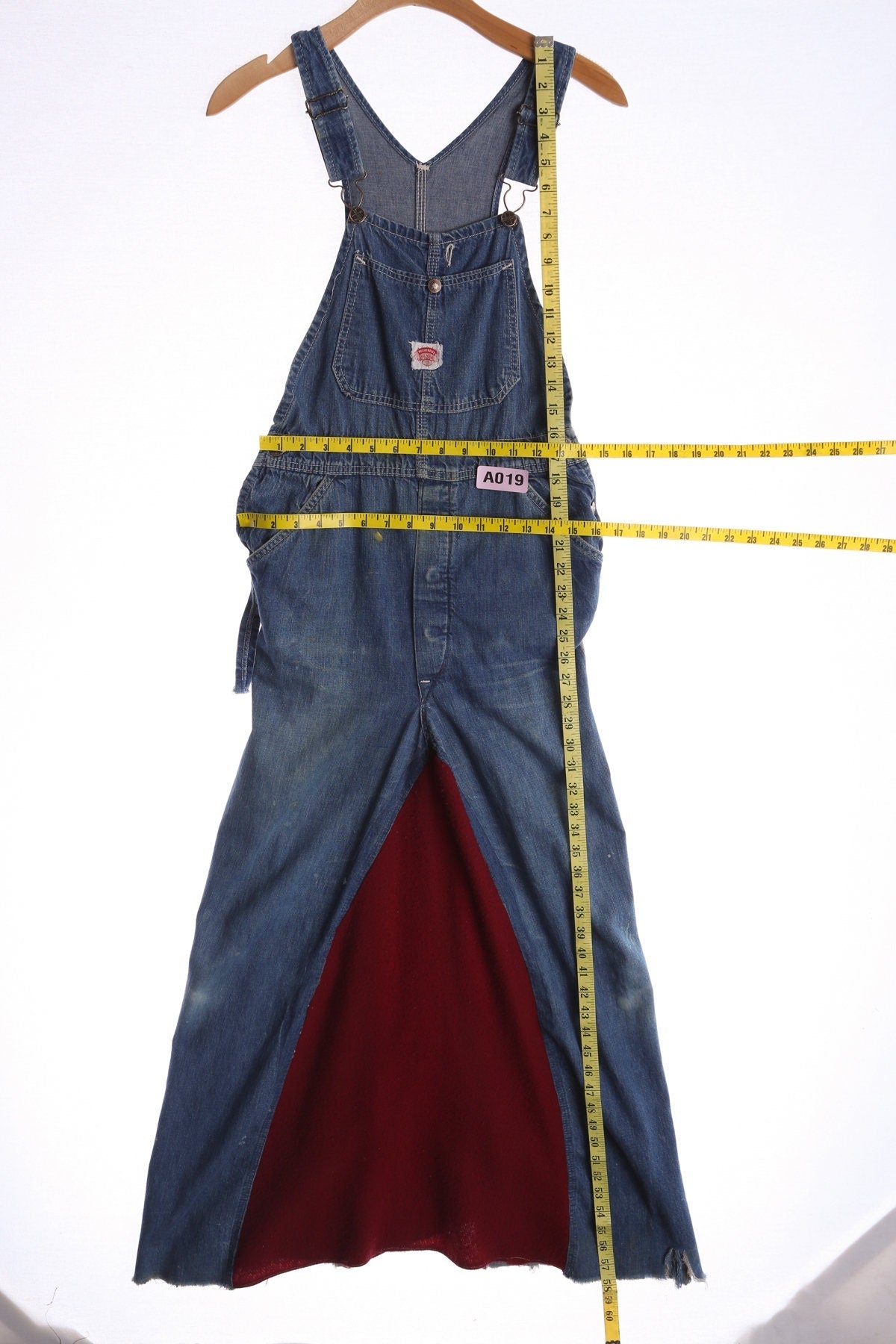 Vintage Overall Dress / 1970s / Costume Made