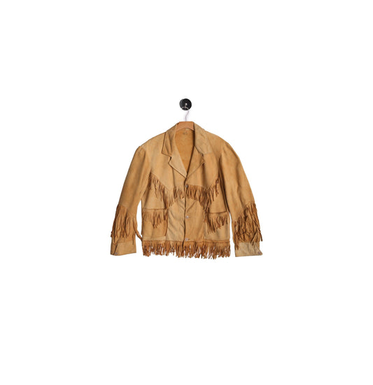 Vintage Fringed Jacket / Soft Leather / 1960s - 1970s