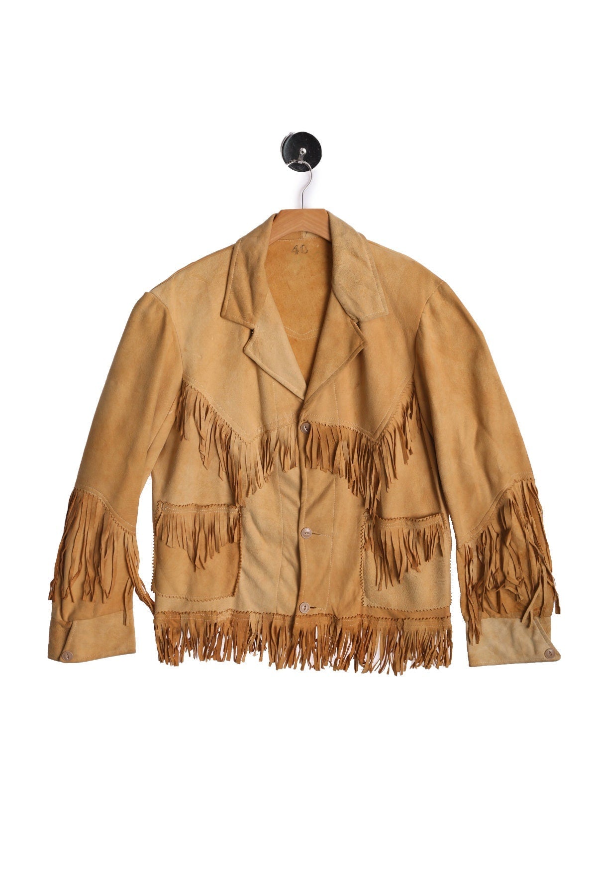 Vintage Fringed Jacket / Soft Leather / 1960s - 1970s