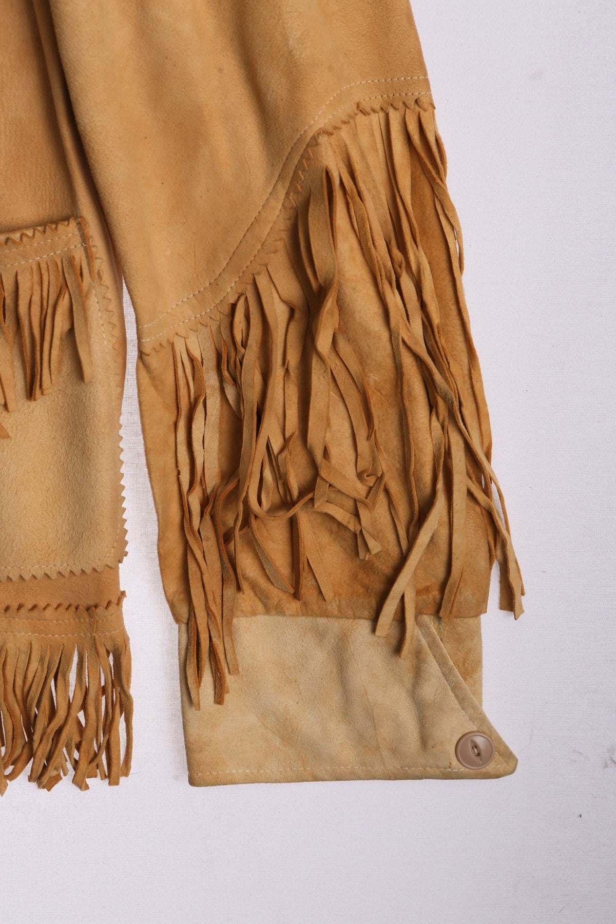 Vintage Fringed Jacket / Soft Leather / 1960s - 1970s