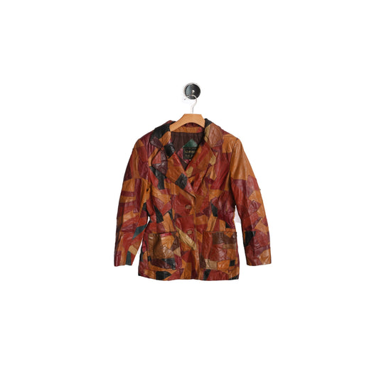 70s Woman Patchwork Leather Jacket