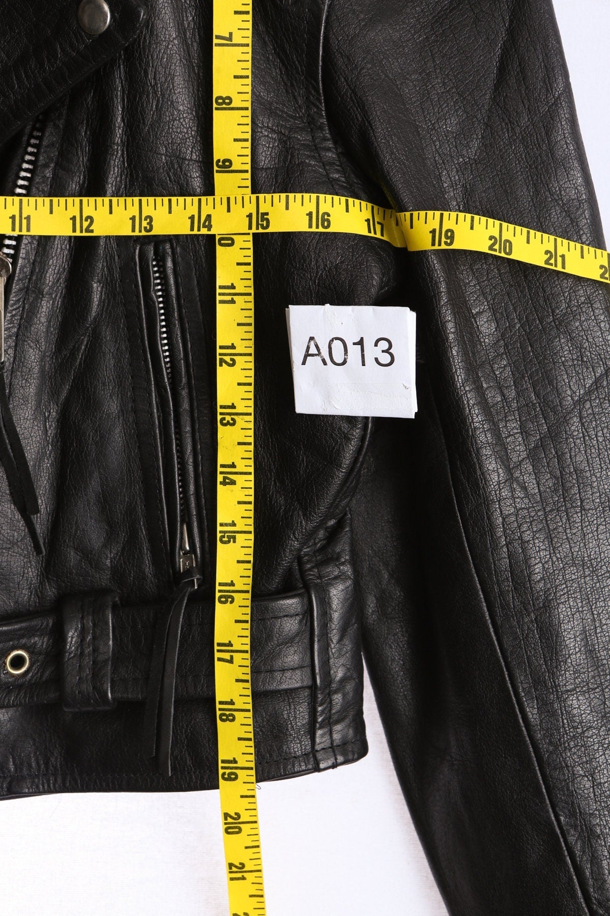 Woman's Black Leather Biker Jacket by New Age International