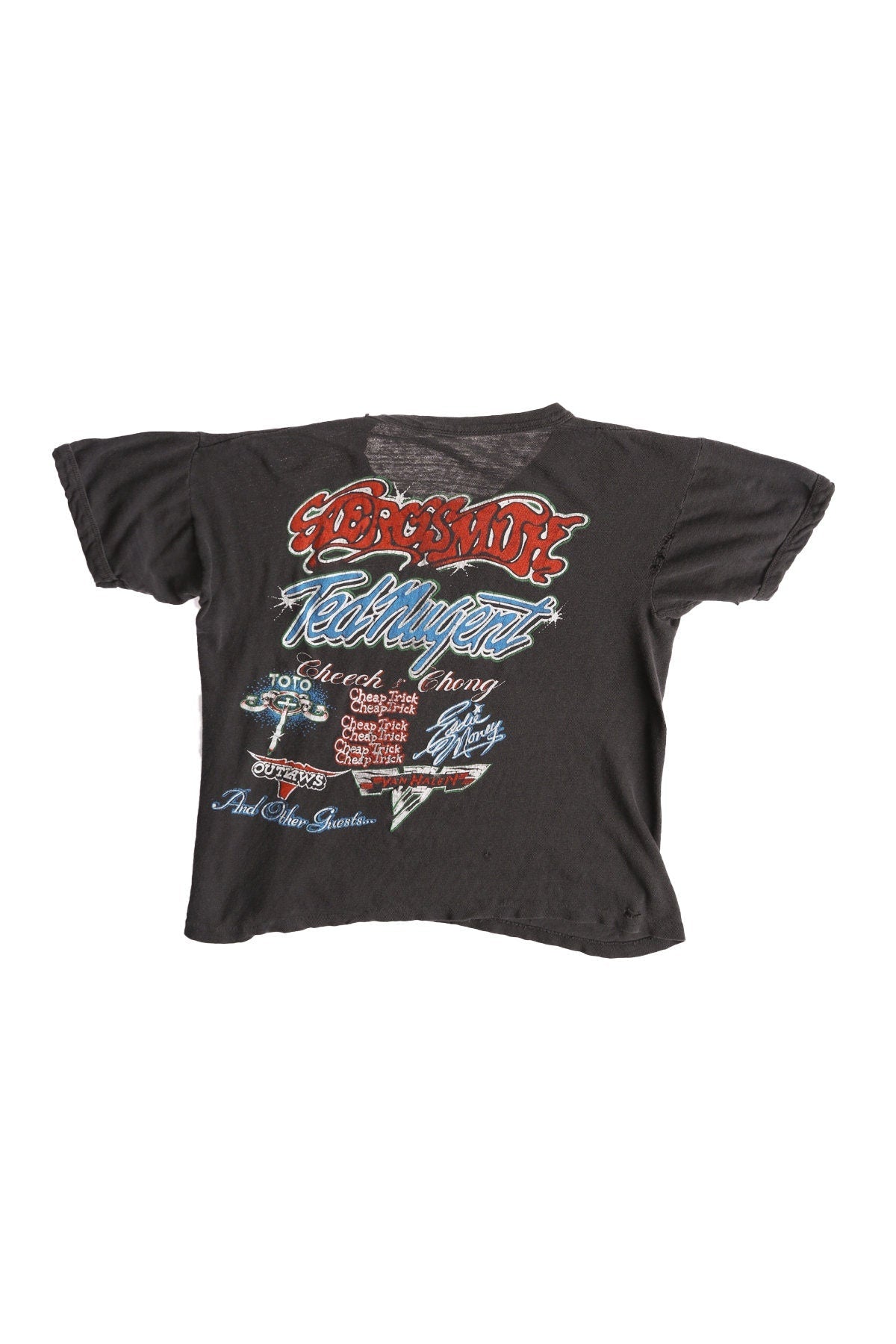 1979 California World Music Festival Black Graphic T-shirt