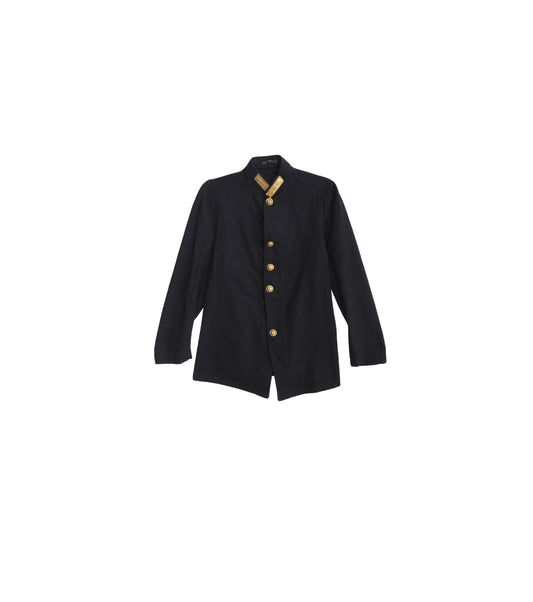 Vintage Military Blue Wool Coat